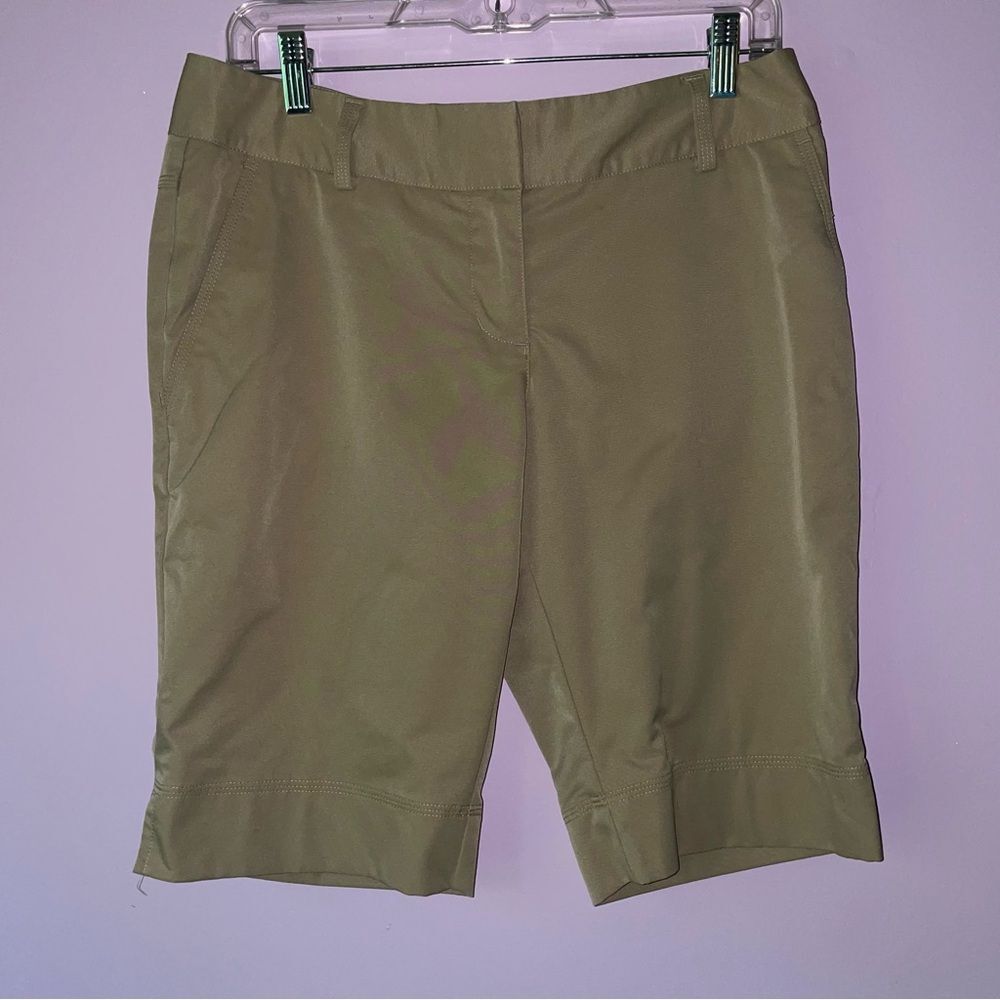 Adidas Size 6 Bermuda Shorts Climalite Tan Khaki Golf Casual